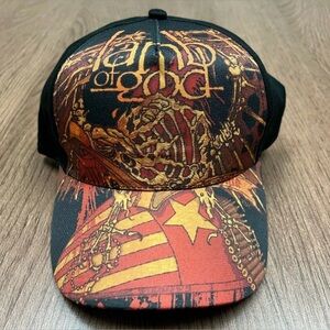 VINTAGE DEADSTOCK LAMB OF GOD SNAPBACK HAT DEATH GROOVE HEAVY METAL ROCK CAP NOS